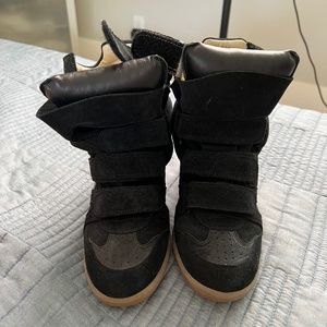 Isabel Marant Wedged sneakers black suede